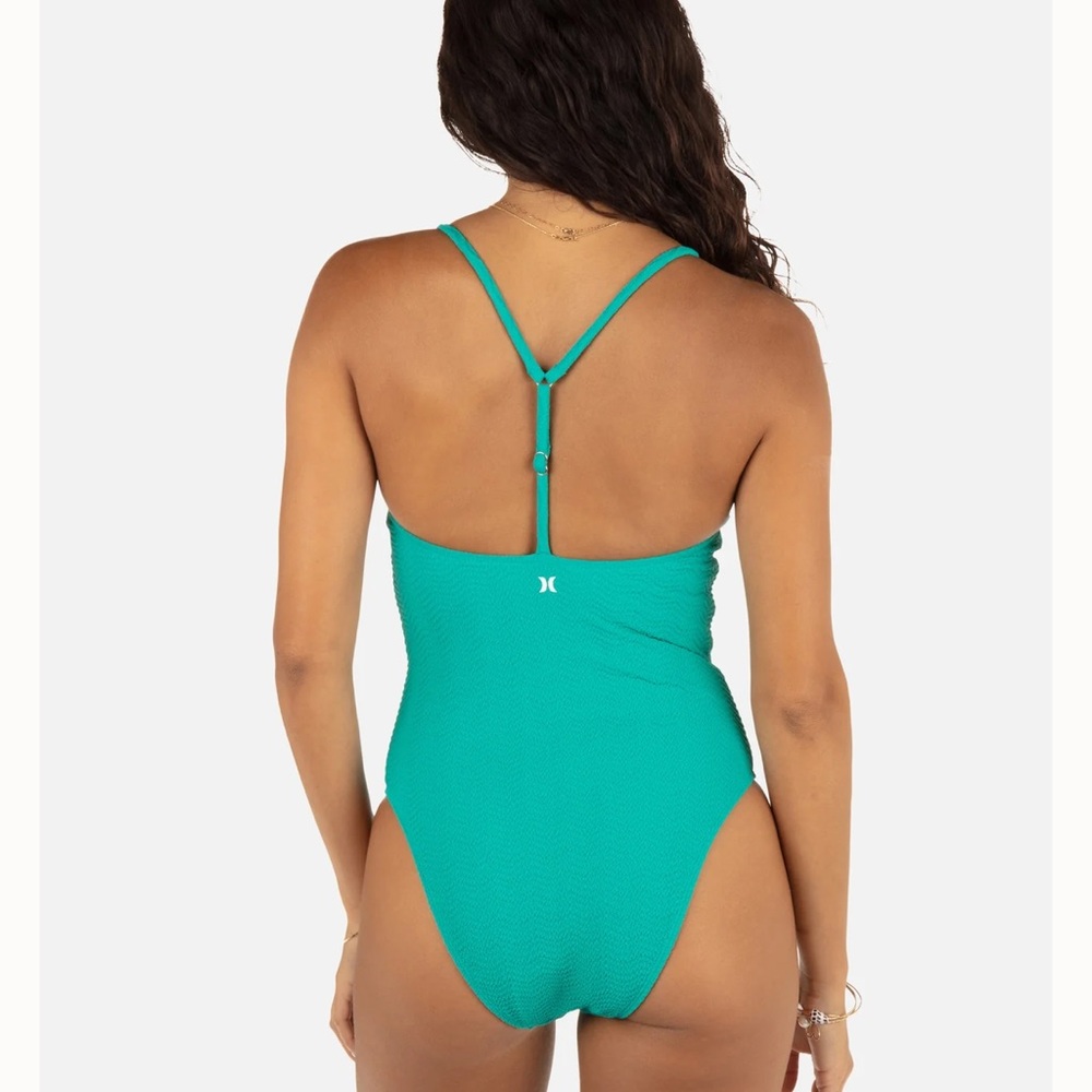 Hurley Turquoise One-Piece Swim Suit - Women Swim - Picture 4 of 5